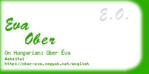 eva ober business card